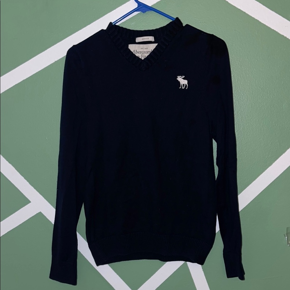 Abercrombie & Fitch Blue Long Sleeve Tee Classic Fit